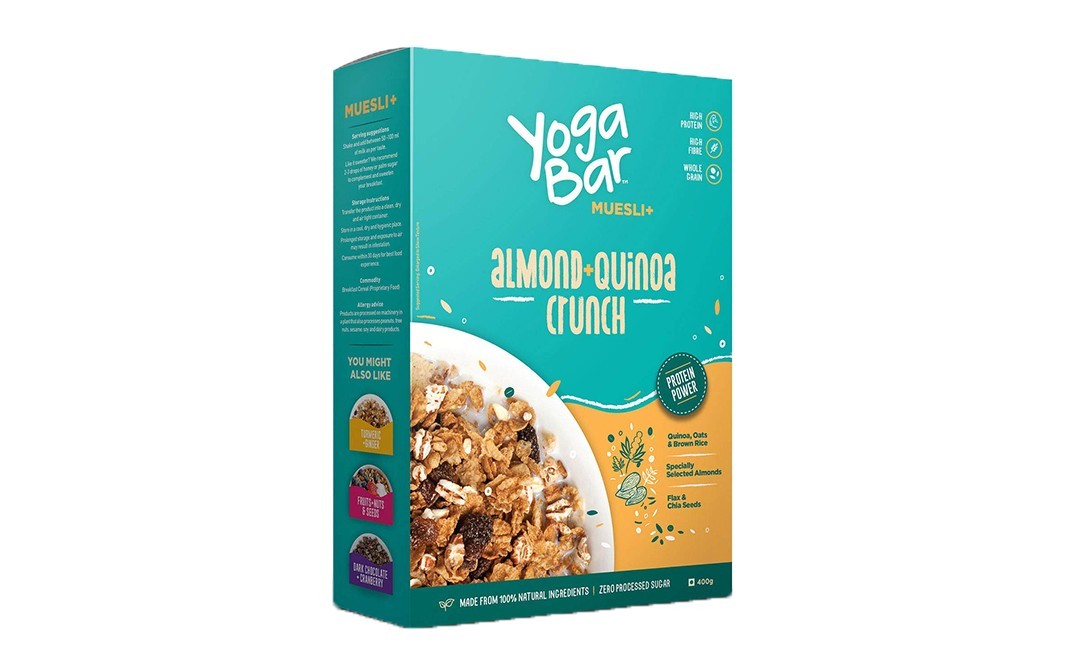 Yoga Bar Muesli+ Almond+Quinoa Crunch    Box  400 grams
